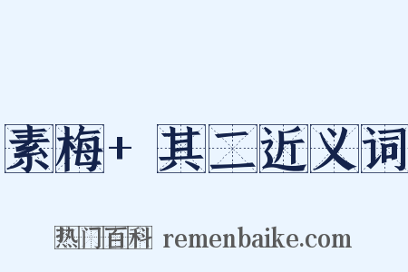 素梅+其二近义词是什么意思的图片